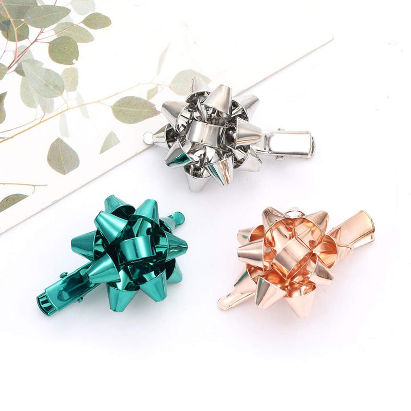 Wholesale Lady Accessories Christmas Bow Hairpin